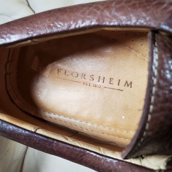 Vintage Florsheim Brown Leather Mens Oxford Shoes. Square toe. Size 13 M main image 8